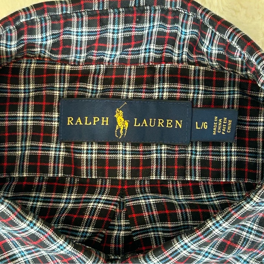VTG 90s Ralph Lauren Classic Fit Button Down Shirt Pony Logo Mens Size L - Picture 2 of 6